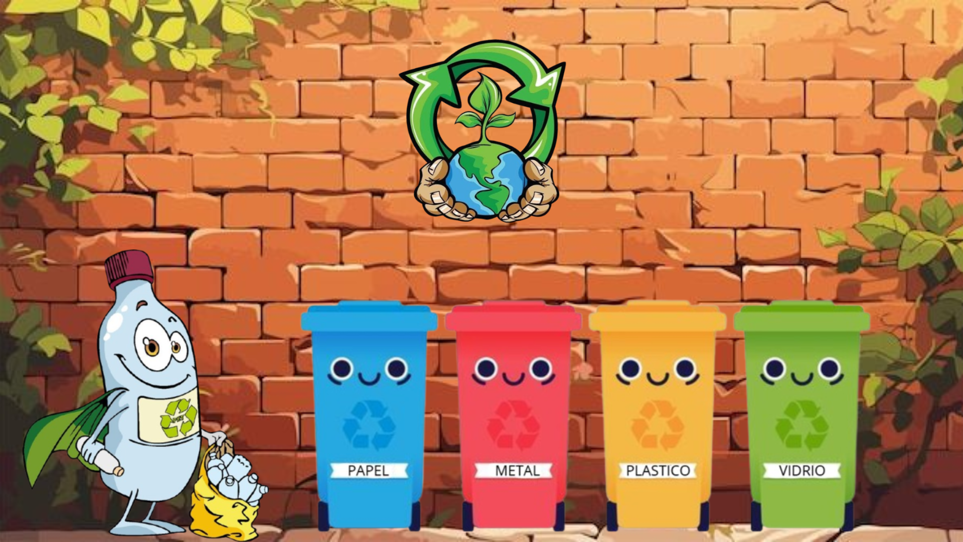 Ilustración sobre reciclaje y reutilización